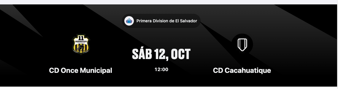 Once Municipal vs Cacahuatique