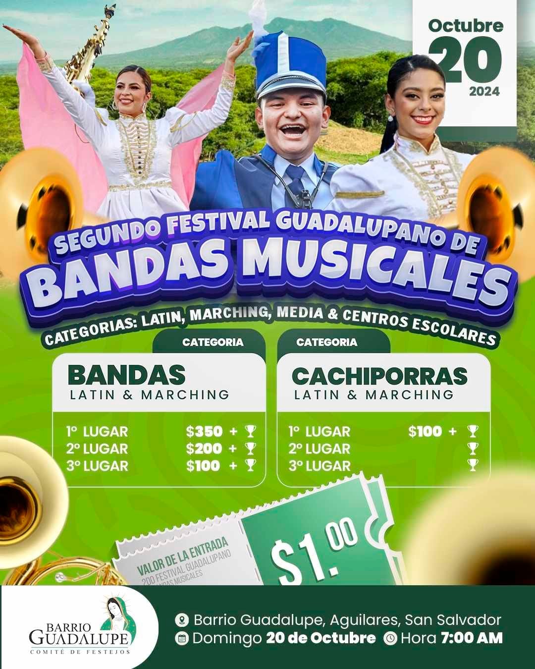 Segundo festival Guadalupano de bandas municipales 