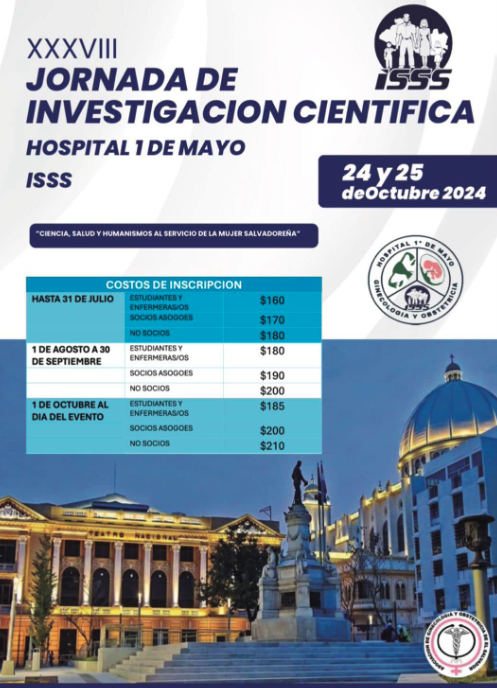 XXXVIII JORNADA DE INVESTIGACION CIENTIFICA. HOSPITAL MATERNO INFANTIL 1° DE MAYO