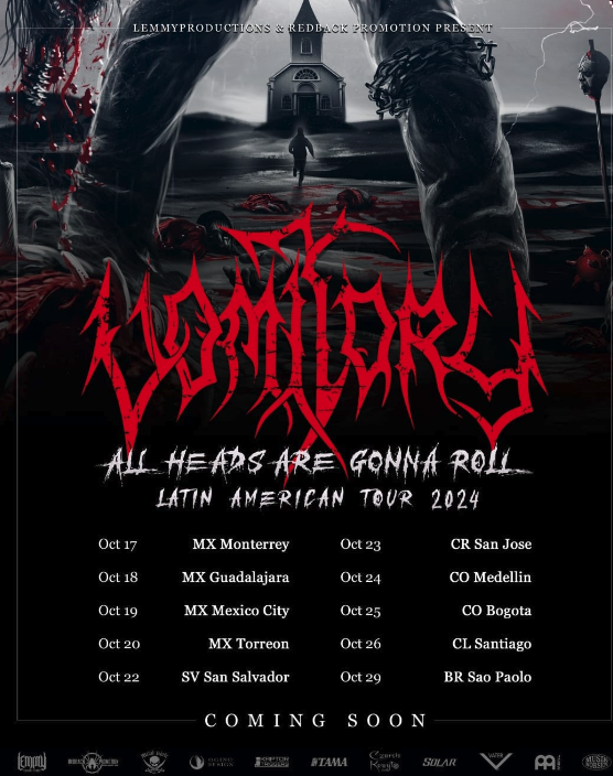Titanes VOMITORY, " ALL HEADS ARE GONNA ROLL LATIN AMERICAN TOUR 2024"