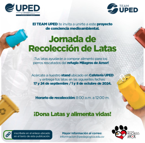 Recolección de Latas en beneficio de la Asociación Milagros de Amor