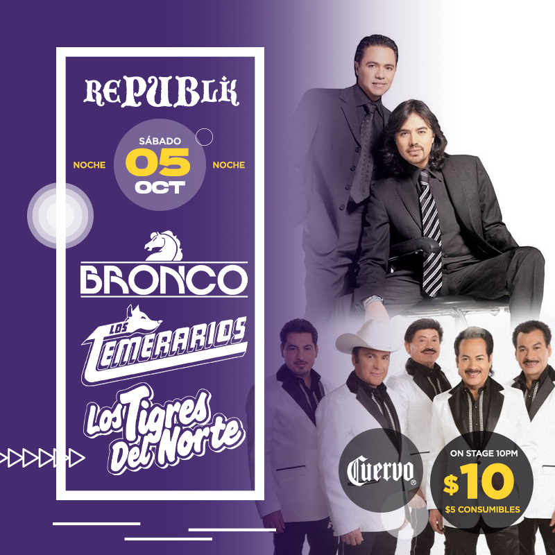 Tributo a Los Temerarios, Tigres del Norte y Bronco