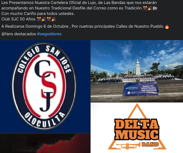 Tradicional Desfile del Correo Olocuilta 