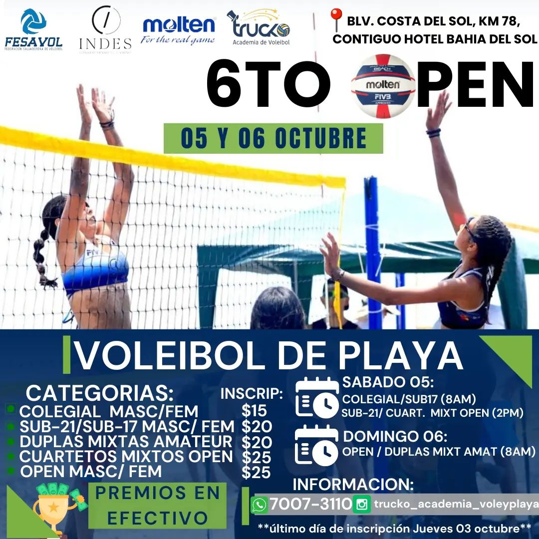 6to OPEN Voleibol de Playa