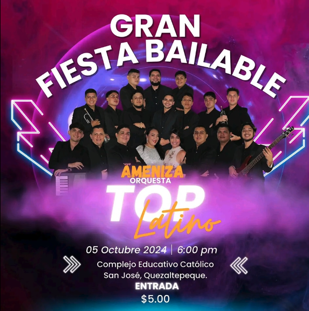 GRAN FIESTA BAILABLE CON ORQUESTA TOP LATINO