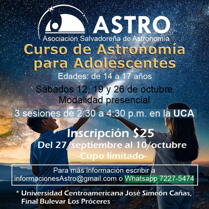 Curso de astronomia para adolescentes  