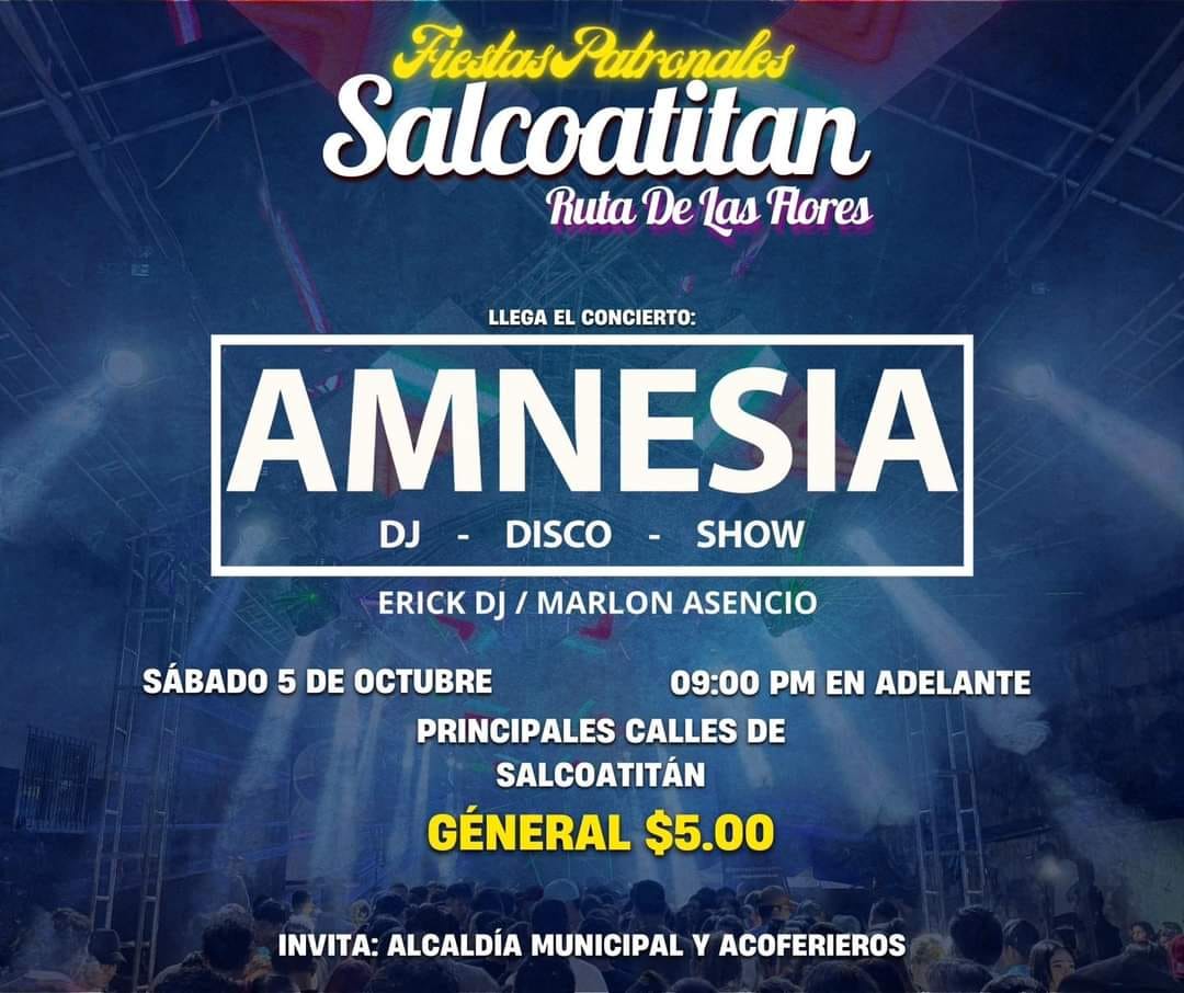 Concierto de discomovil Amnesia en Salcoatitan 