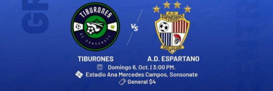 Tiburones De Sonsonate vs  AD Espartano