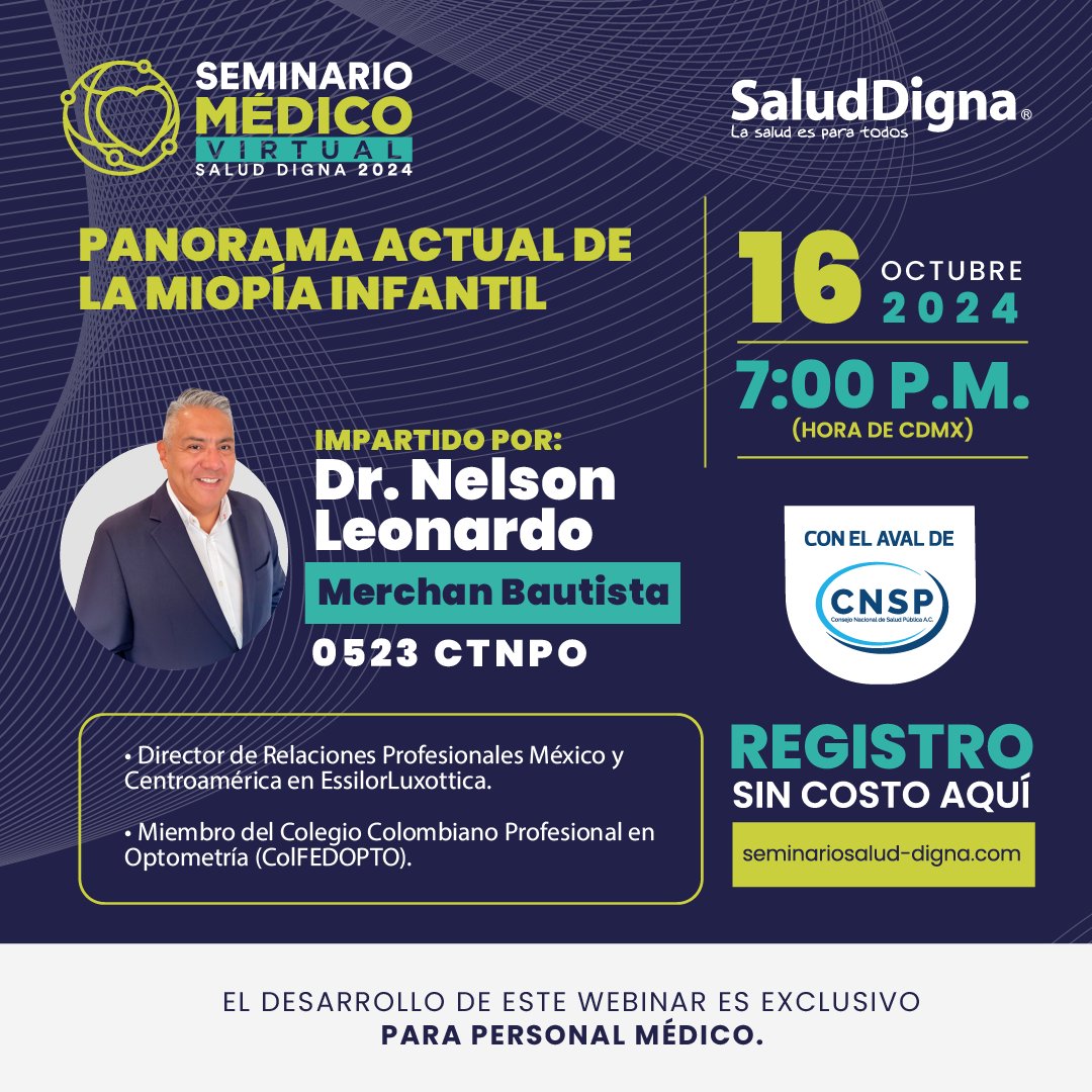 Webinar Panorama actual de la Miopía Infantil