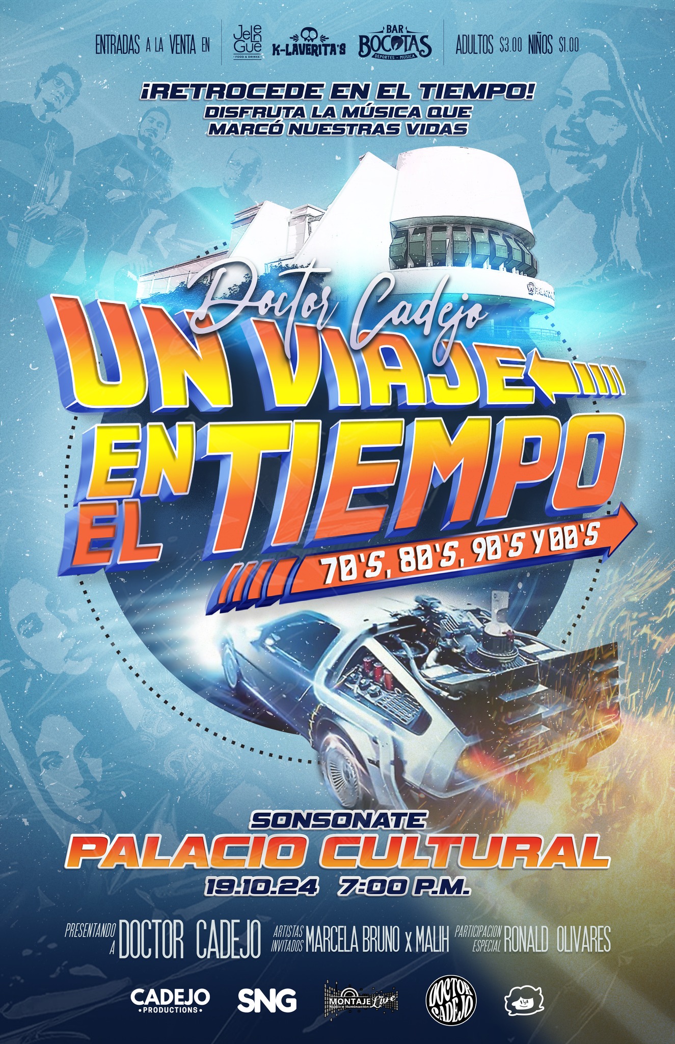 Un Viaje en el Tiempo, épocas musicales, desde los 70's hasta los 2000's.
