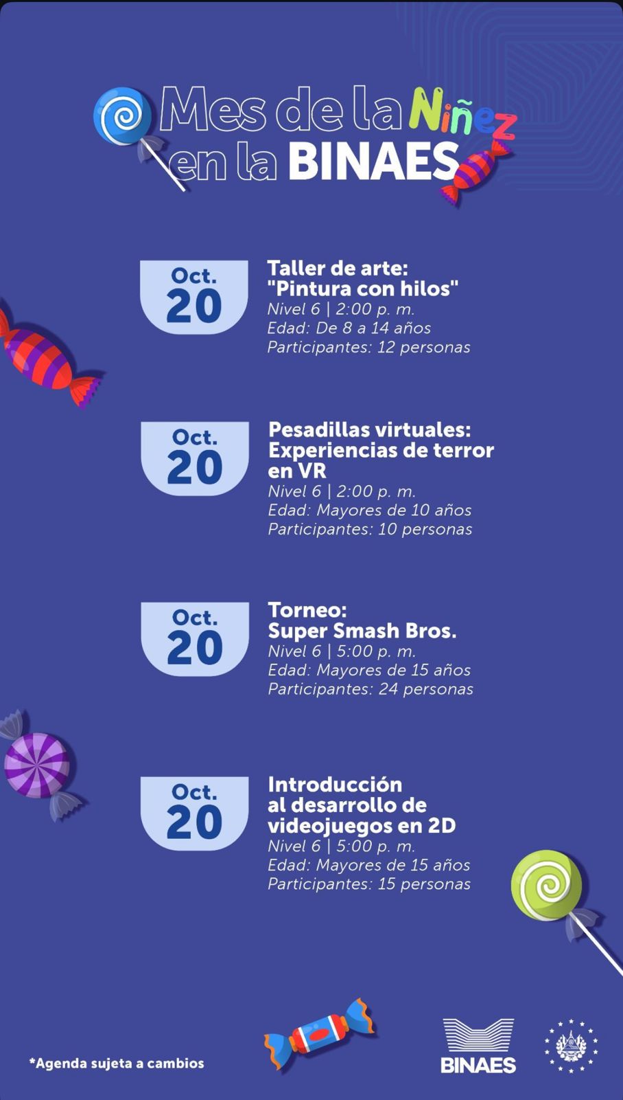 Talleres en la BINAES por el Mes de la Niñez