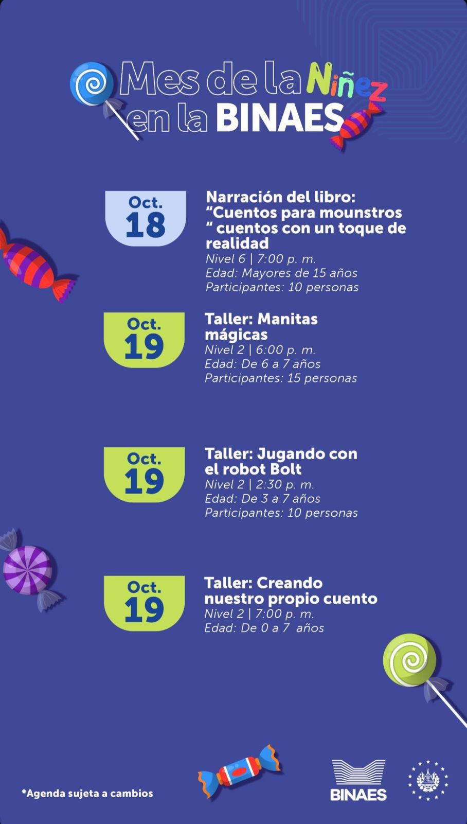 Talleres en la BINAES por el Mes de la Niñez