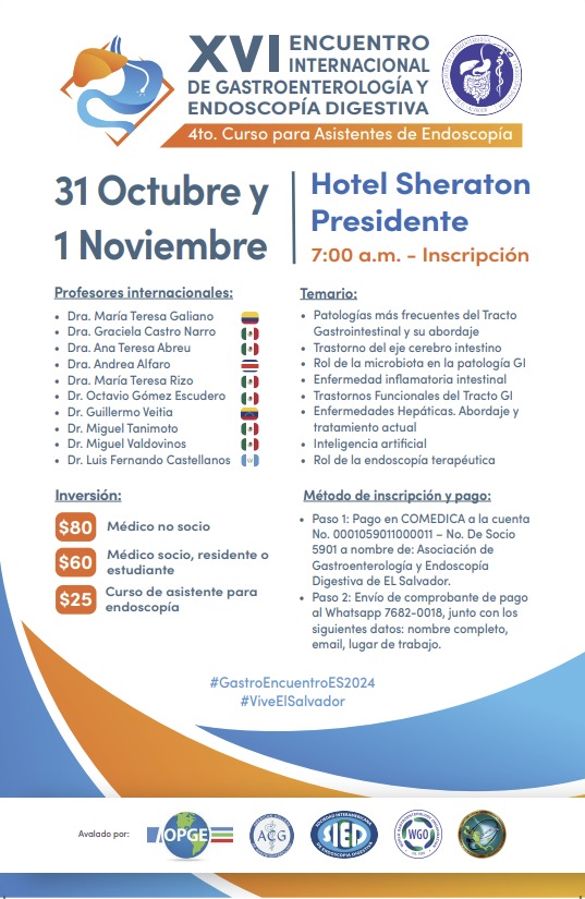 XVI Encuentro Internacional de Gastroenterología y endoscopia digestiva. 