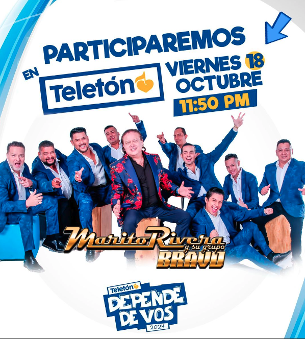 Marito Rivera y Su Grupo Bravo En TELETÓN 2024. 