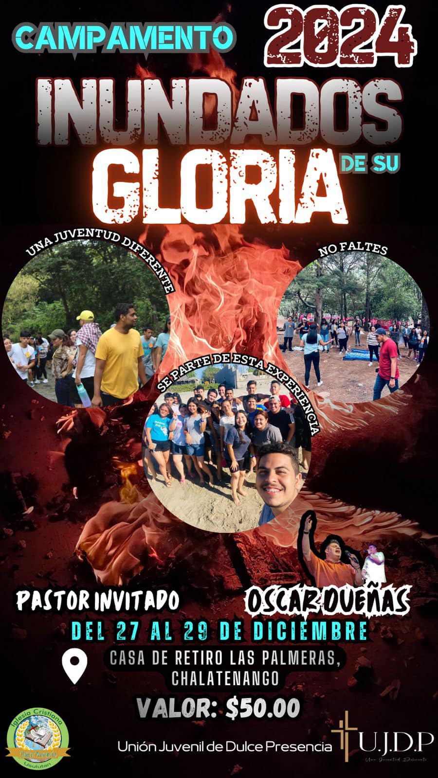 Campamento de Jóvenes Inundados de su Gloria en Chalatenango 