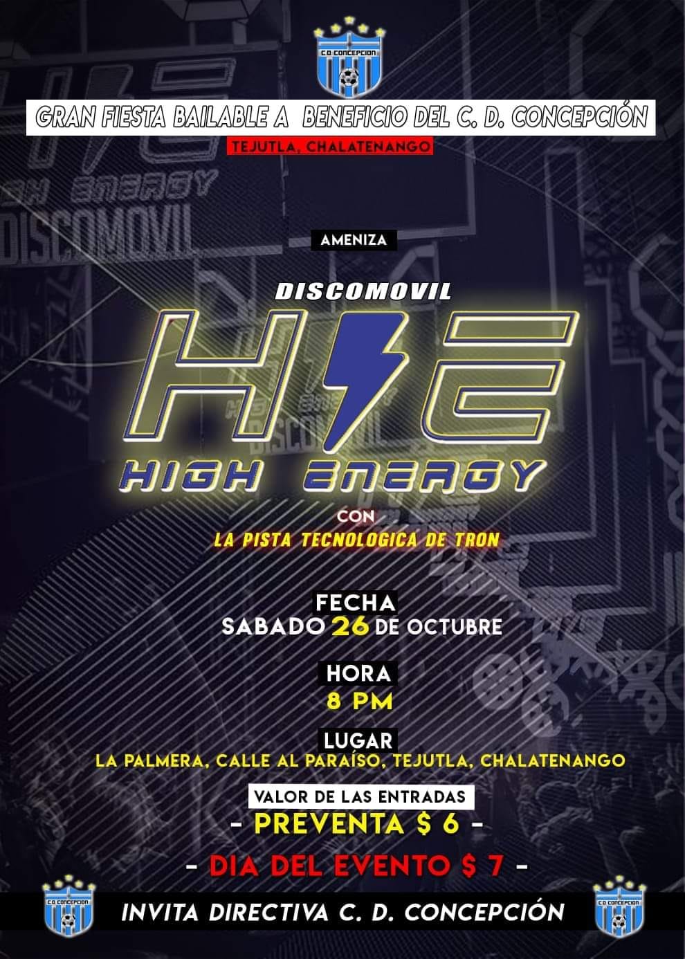 Fiesta Bailable a beneficio del CD Concepción 