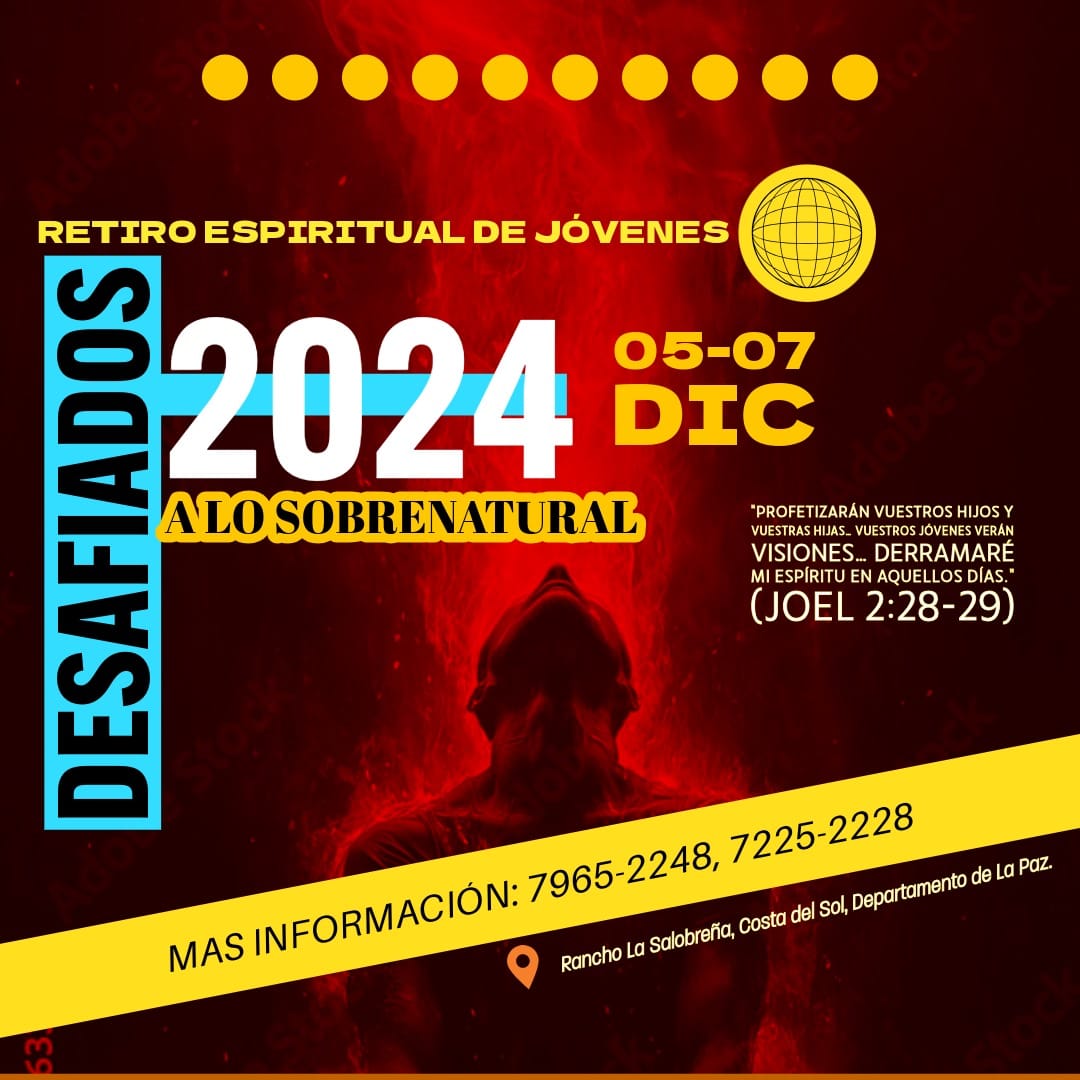 𝐑𝐄𝐓𝐈𝐑𝐎 𝐄𝐒𝐏𝐈𝐑𝐈𝐓𝐔𝐀𝐋 𝐃𝐄 𝐉𝐎𝐕𝐄𝐍𝐄𝐒 "𝐃𝐄𝐒𝐀𝐅𝐈𝐀𝐃𝐎𝐒 𝐀 𝐋𝐎 𝐒𝐎𝐁𝐑𝐄𝐍𝐀𝐓𝐔𝐑𝐀𝐋 𝟐𝟎𝟐𝟒"