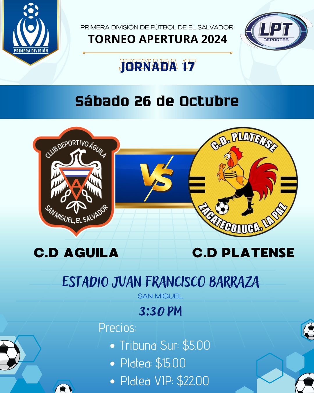 C.D. Águila vs Club Deportivo Platense