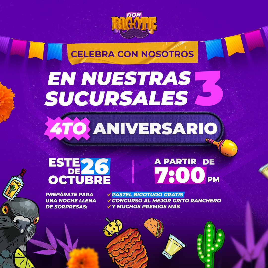 4TO ANIVERSARIO DE DON BIGOTE