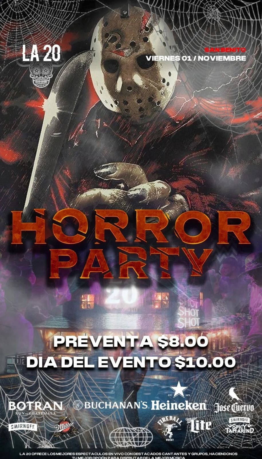 Horror Party en la 20 San Benito 