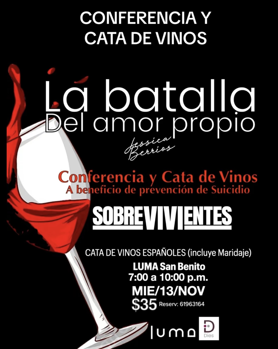 CONFERENCIA Y CATA DE VINOS LA BATALLA DEL AMOR PROPIO