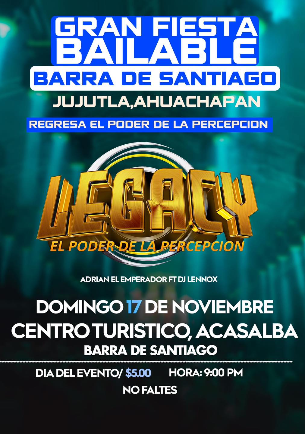 GRAN FIESTA BAILABLE EN BARRA DE SANTIAGO