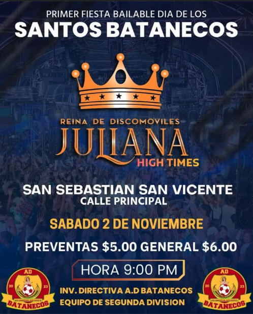 Primer Fiesta Bailable Día De Los Santos Batanecos