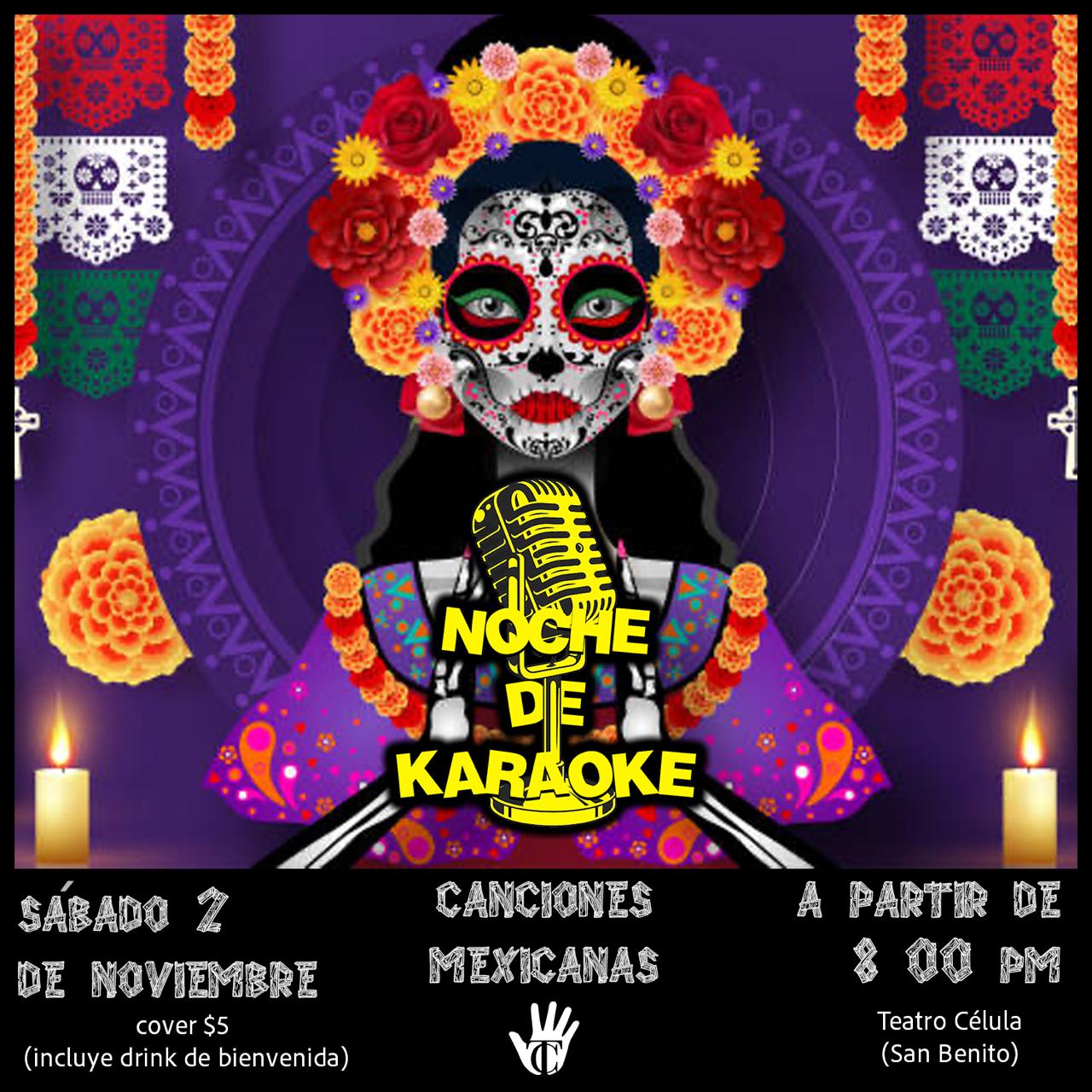 Noche de karaoke con temática mexicana