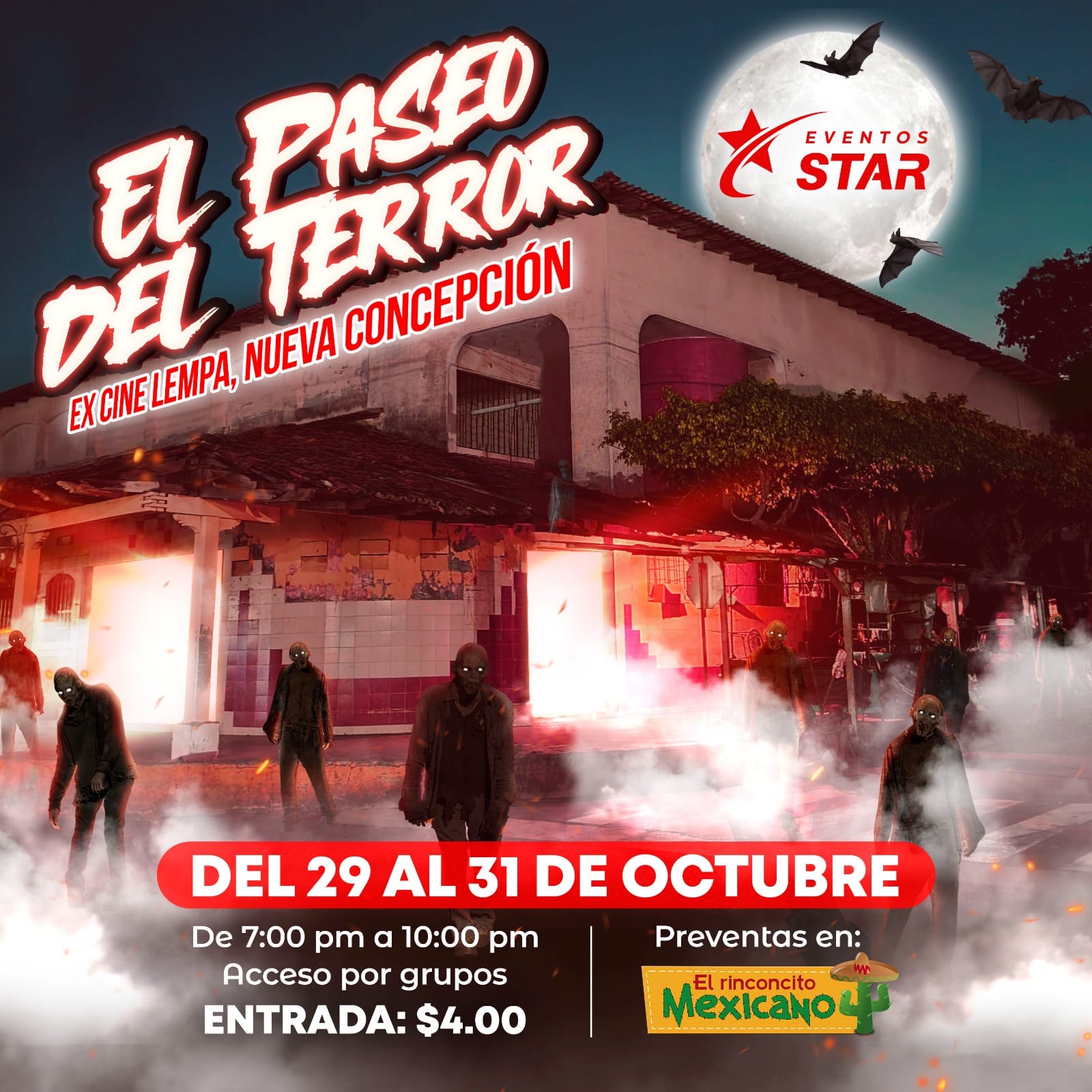 El Paseo del Terror en el ex cine Lempa