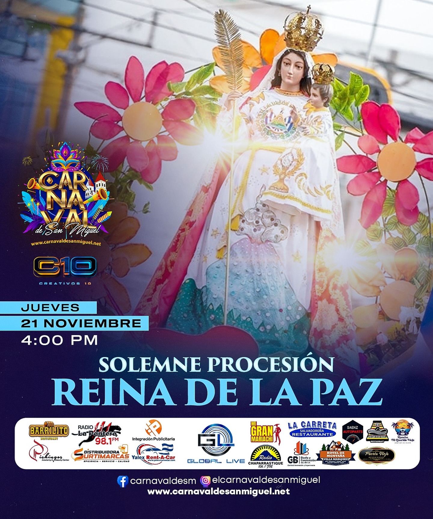 Solemne Procesión de la Virgen de la Paz 
