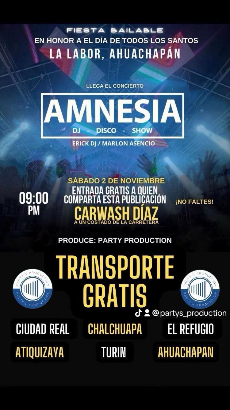 El día de todo los Santos con  Amnesia Discomovil