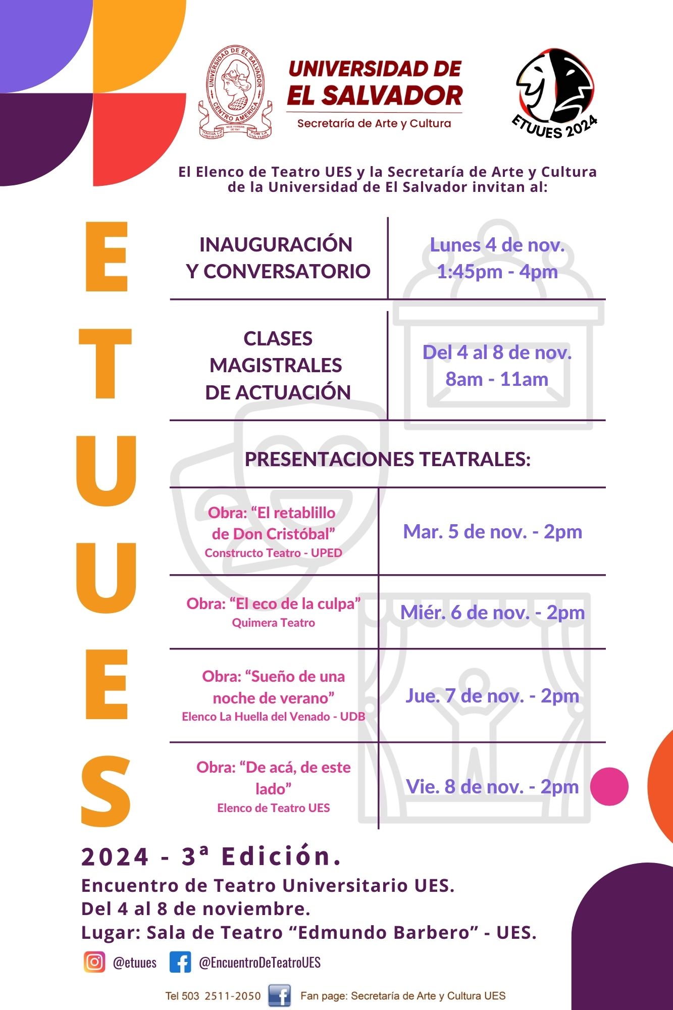 Encuentro de Teatro Universitario UES 2024