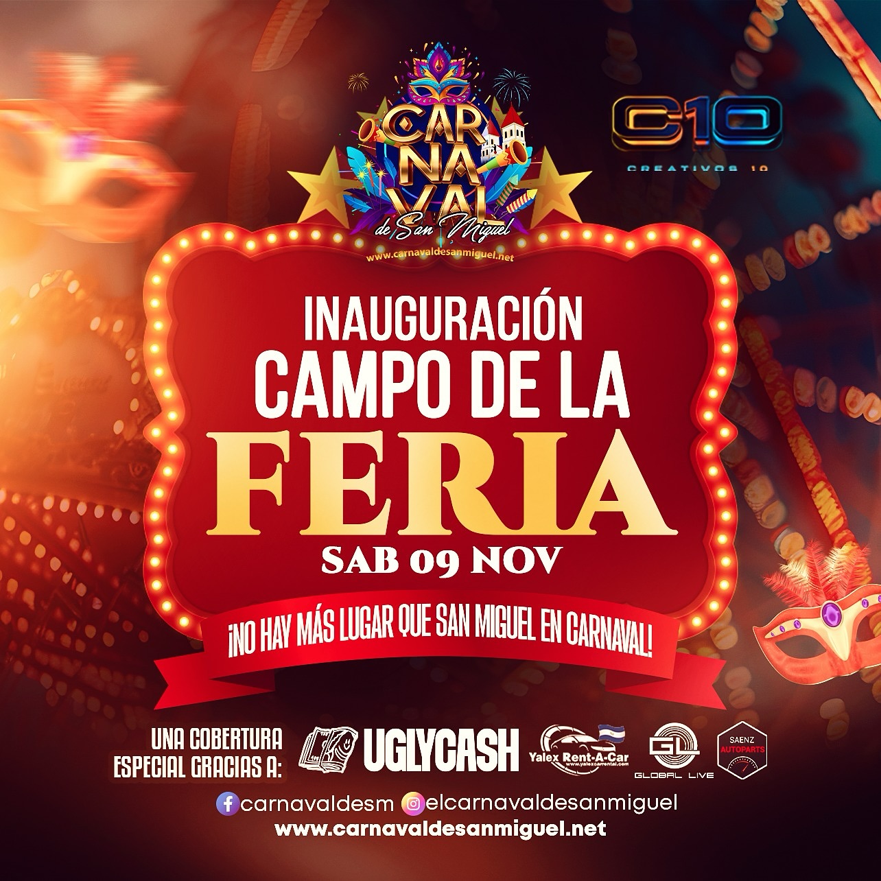 Inauguración del campo de la feria en el Carnaval de San Miguel 