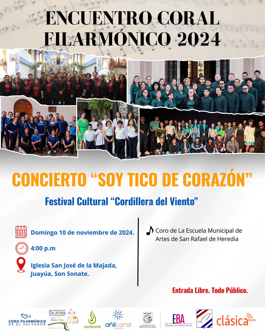 Encuentro Coral Filarmónico 2024, Concierto ¨Soy Tico De Corazón¨