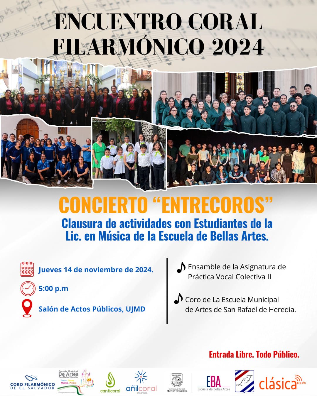 CONCIERTO ¨ENTRECOROS¨ EN "Encuentro Coral Filarmónico 2024 