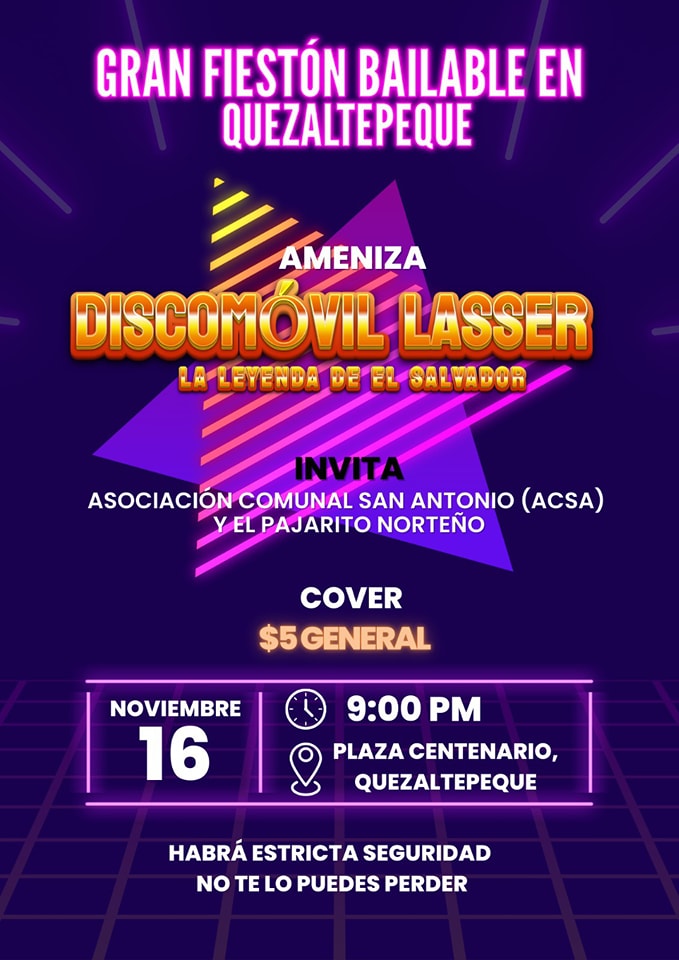 Gran Fiestón Bailable en Quzaltepeque 