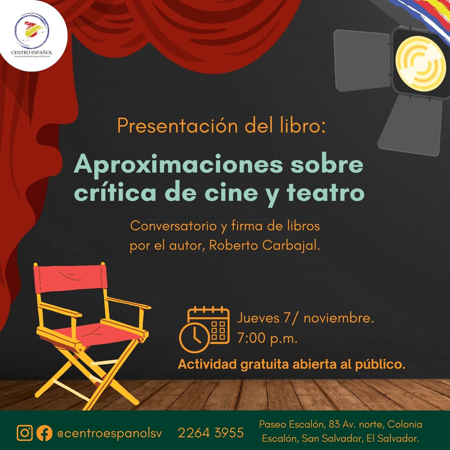 Conversatorio sobre el libro "Aproximaciones sobre crítica de cine y teatro"