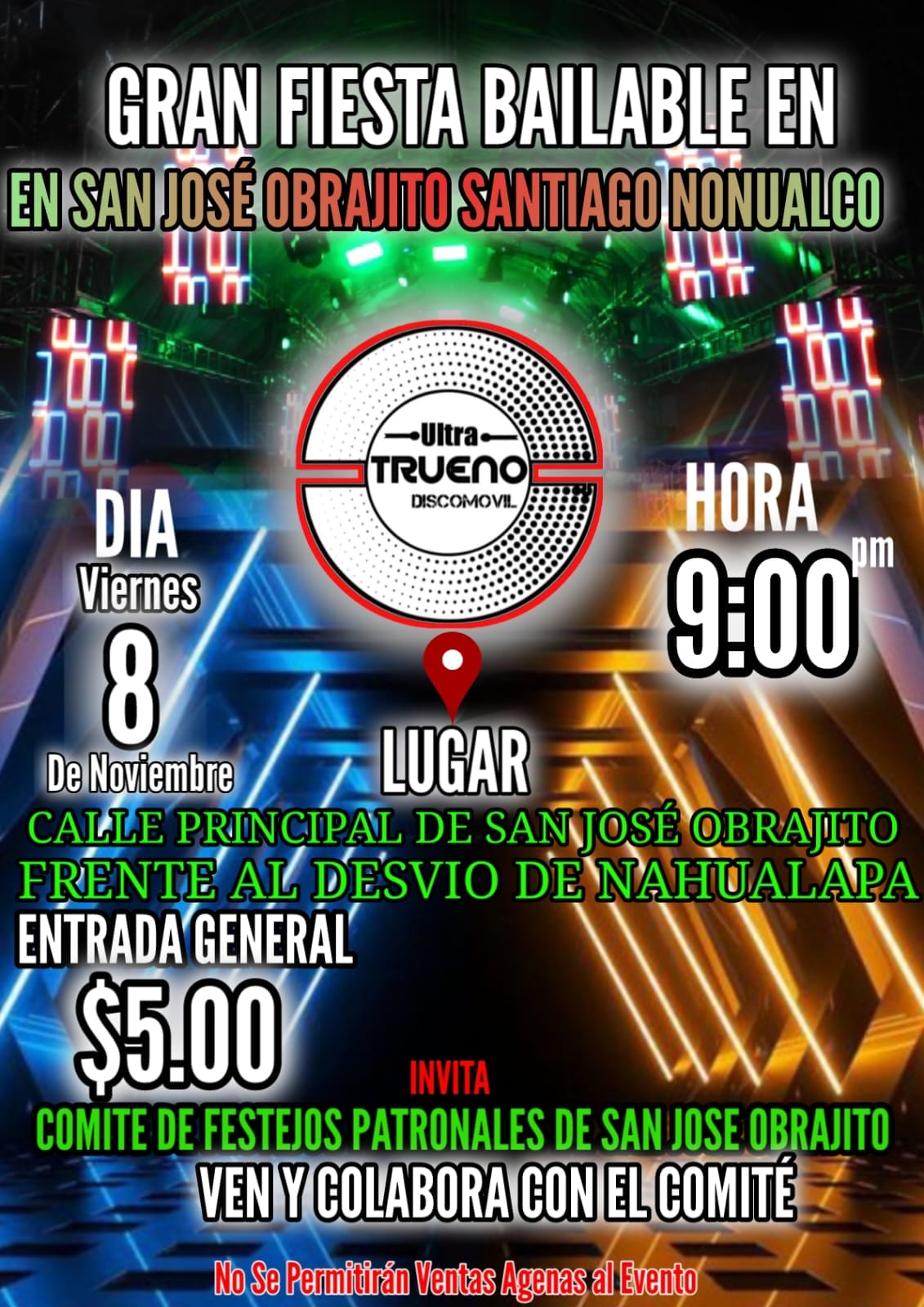 Gran Fiesta Bailable en San José Obrauto Santiago Nonualco 