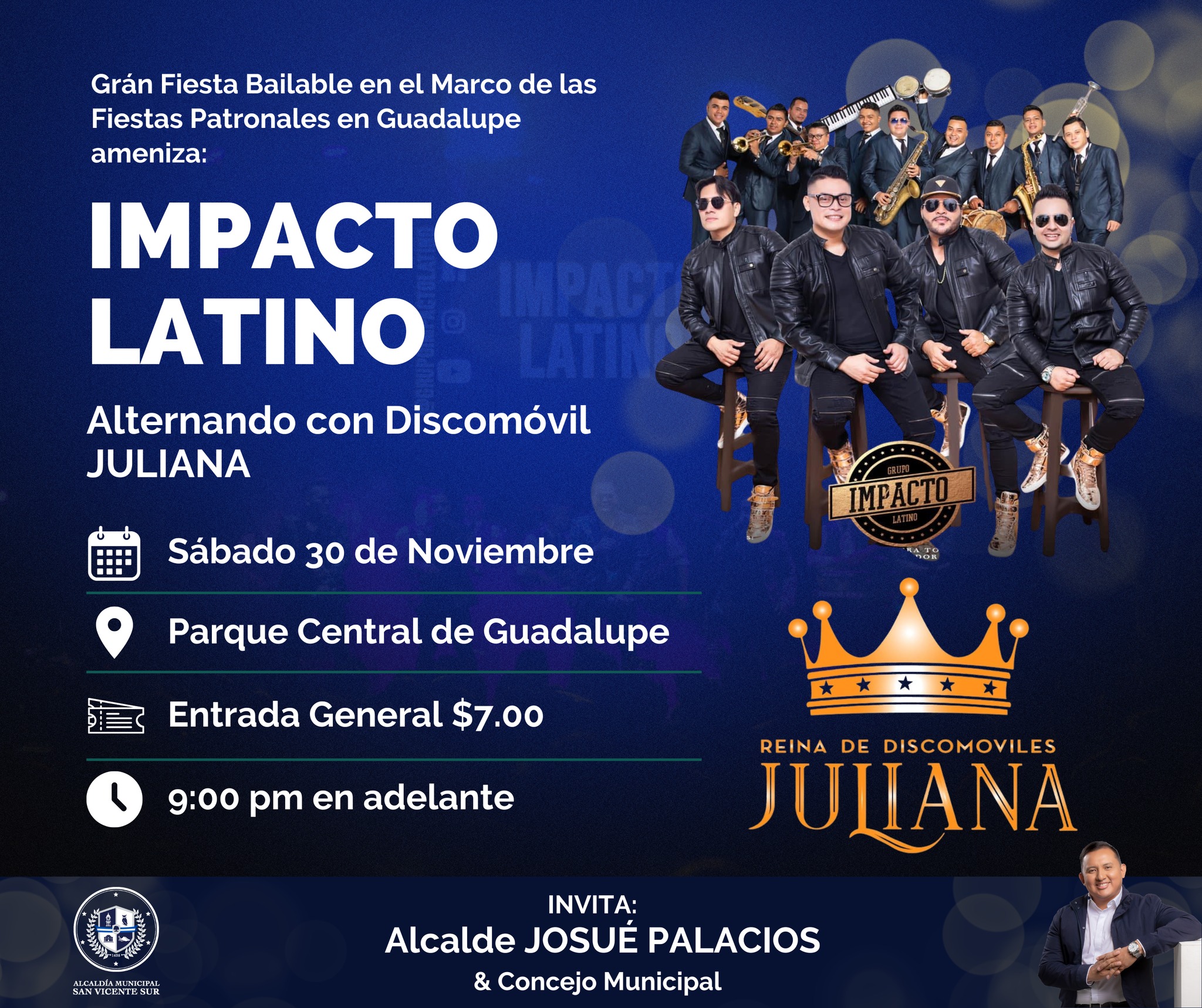 Gran fiesta bailable en el marco de los Festejos Patronales del Distrito de Guadalupe