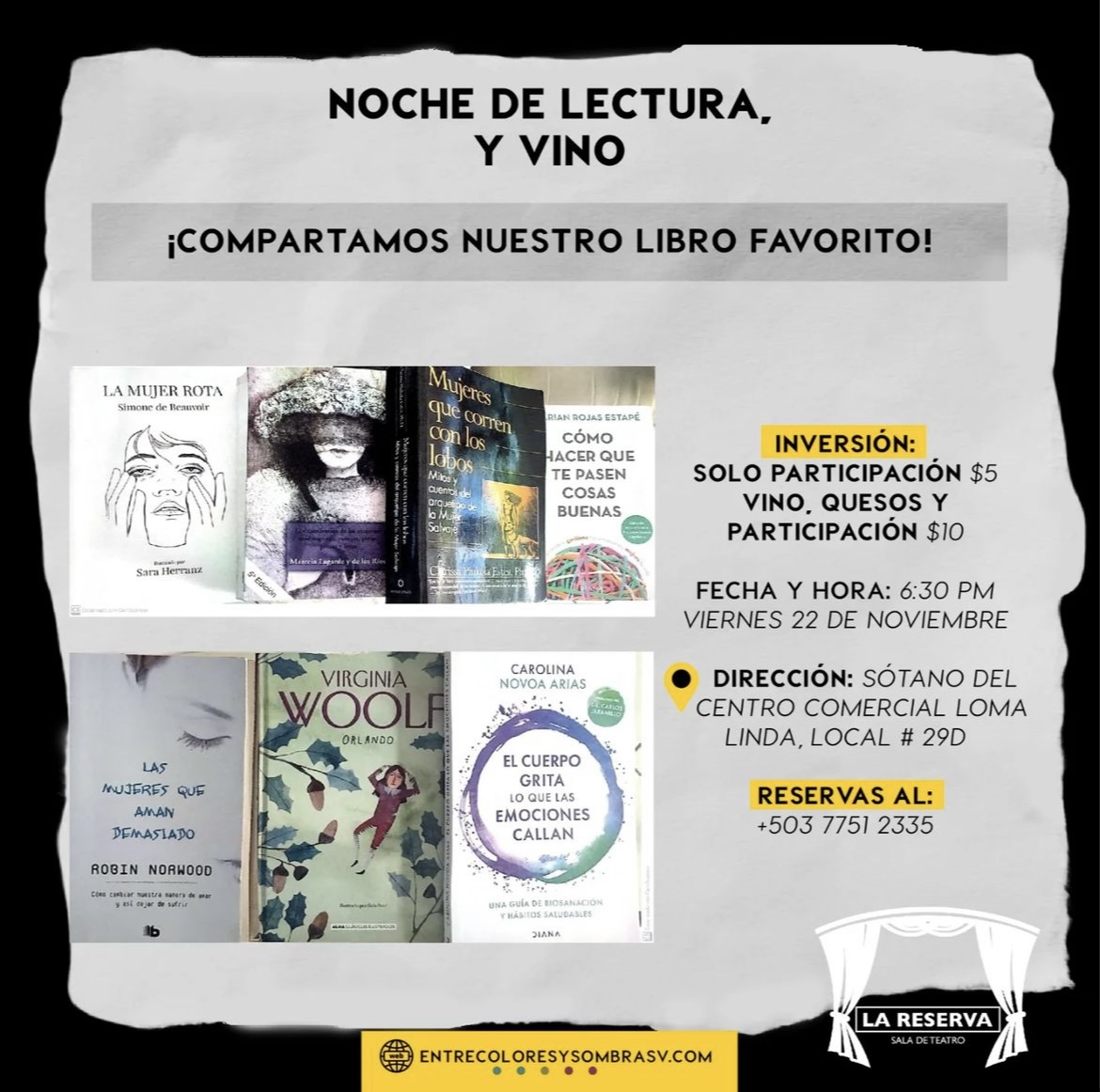 Noche De Lectura Y Vino