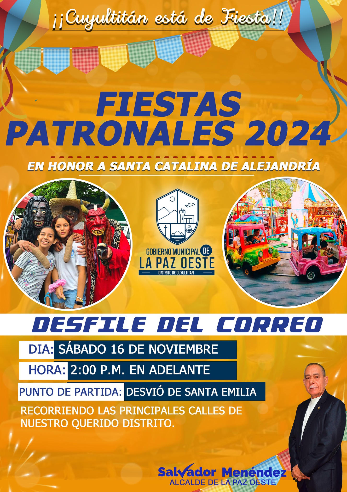 Gran Inicio de nuestras Fiestas Patronales En Honor a Santa Catalina de Alejandría, Cuyultitan 2024