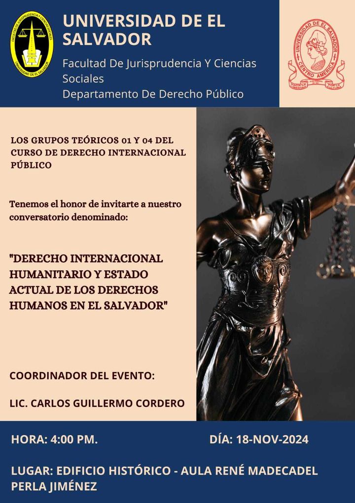 Conversatorio Derecho Internacional Humanitario y Estado Actual de los Derechos Humanos en El Salvador