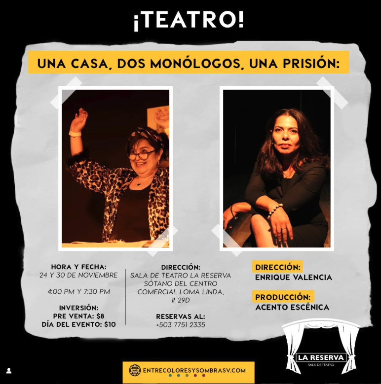 Teatro: Una Casa, Dos Monólogos, Una Prisión.