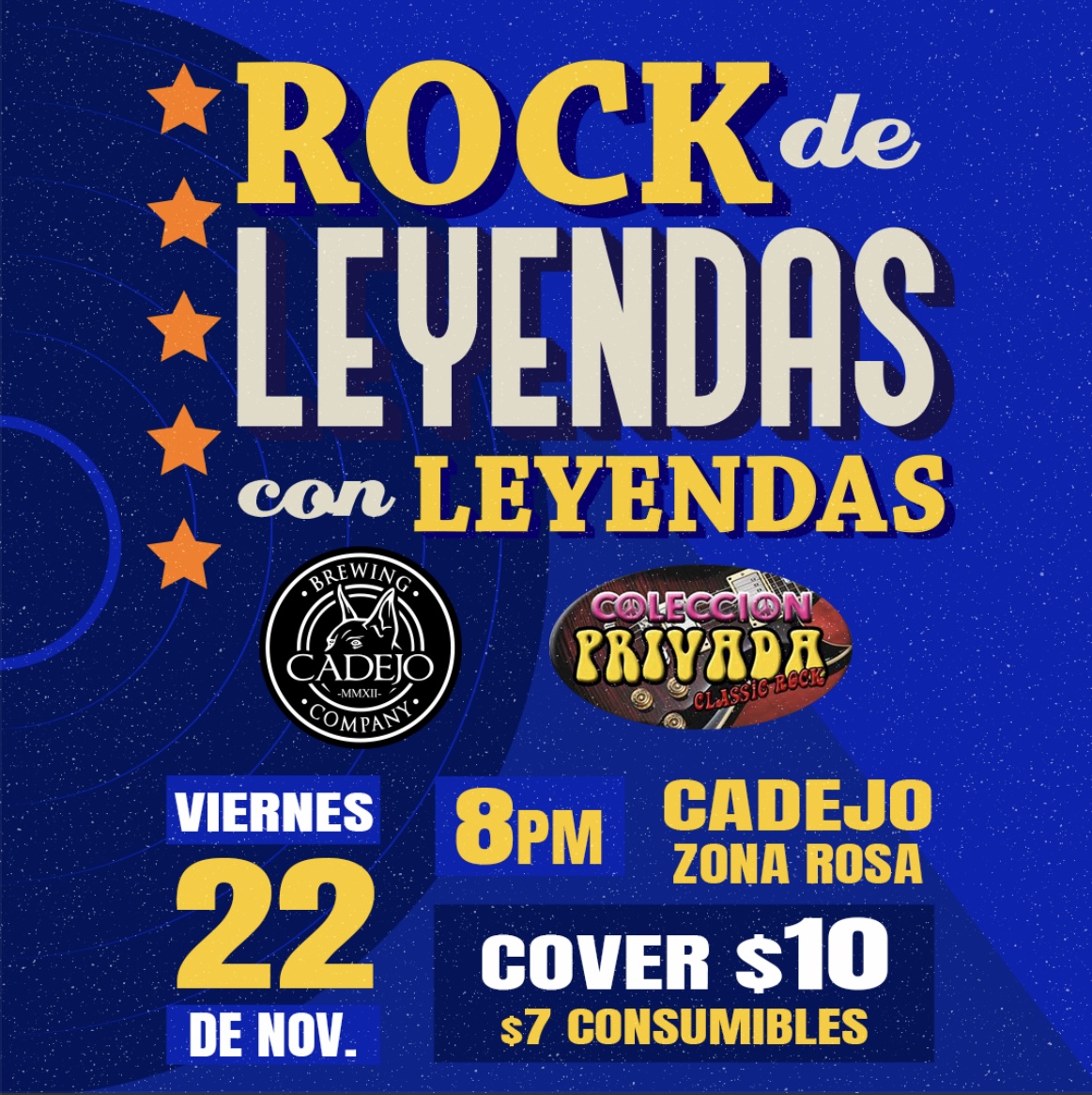 NOCHE DE ROCK DE LEVENDAS CON LEYENDAS