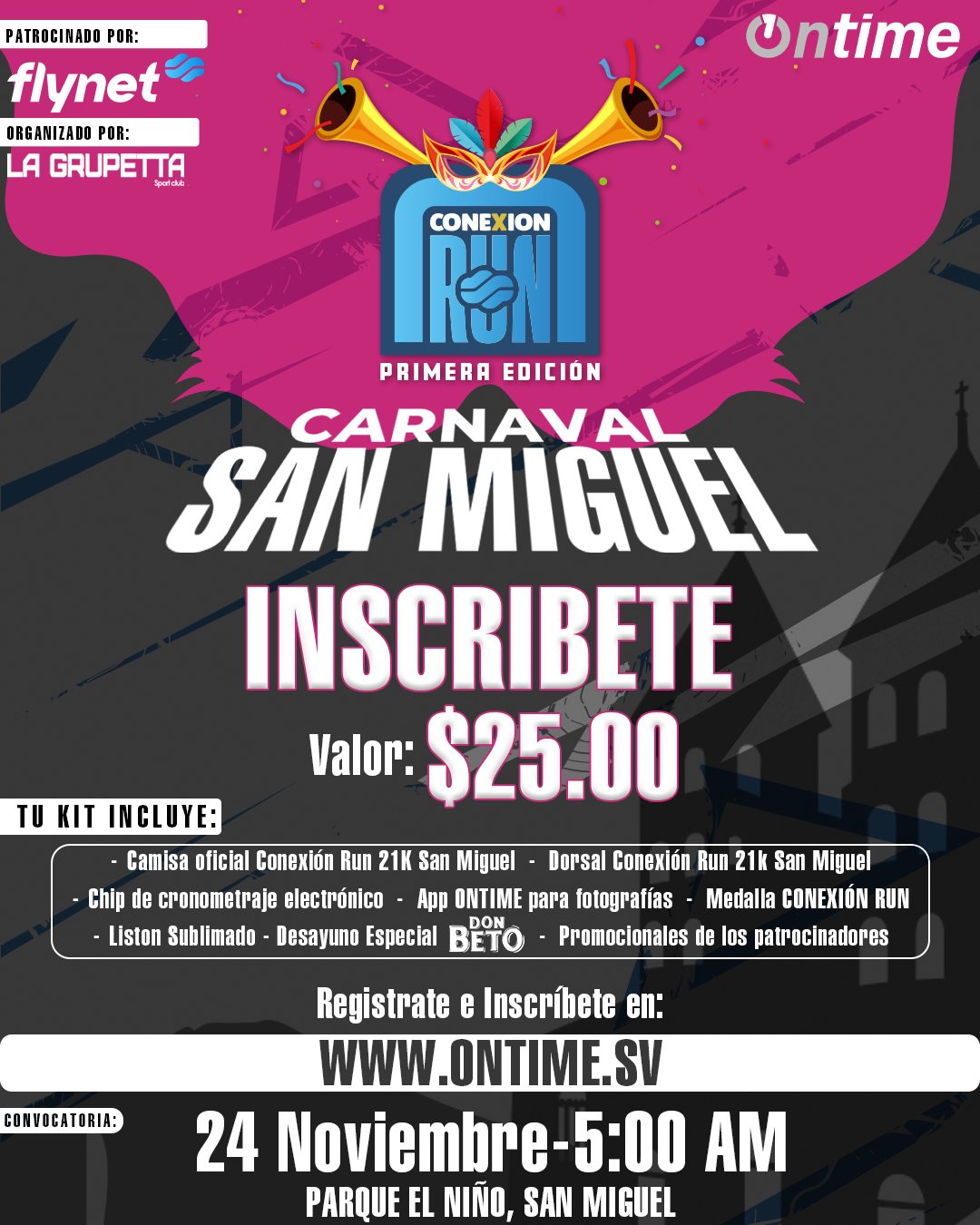 Carrera ¨CONEXIÓN RUN 21K San Miguel¨