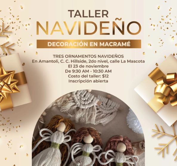 Taller Navideño de decoración en Macramé