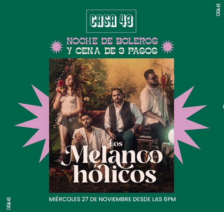 Cena y Boleros en Casa 43