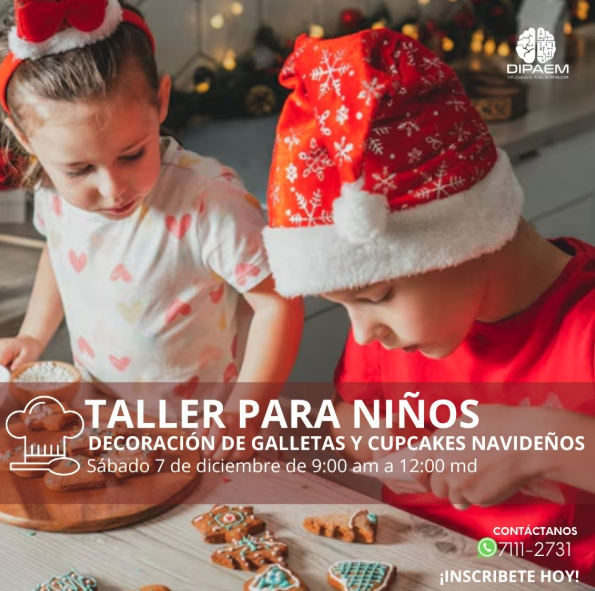 Taller Navideño para Niños, Decoración de Galletas y Cupcakes