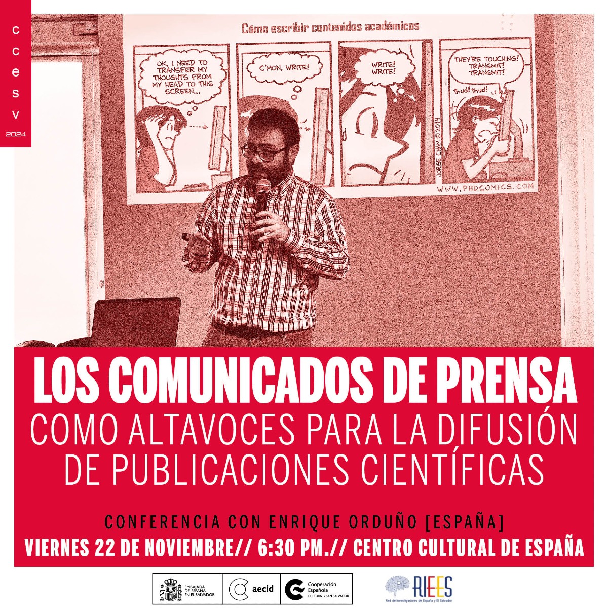  Conferencia: “Los comunicados de prensa como altavoces para la difusión de publicaciones científicas”