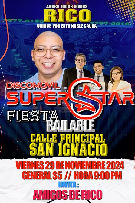 Fiesta Bailable Ahora todos somos Rico, Unidos por esta noble causa 